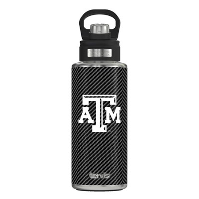  NCAA Texas A&M Aggies 32oz Carbon Fiber Stainless Steel Water Bottle 