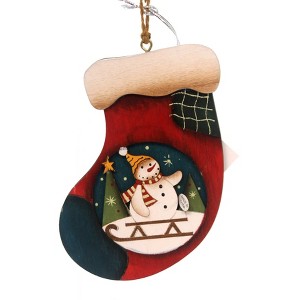 Ganz 5.5 Inch Wood Ornaments Christmas Wooden Ornament Flat Tree Ornaments - 1 of 2
