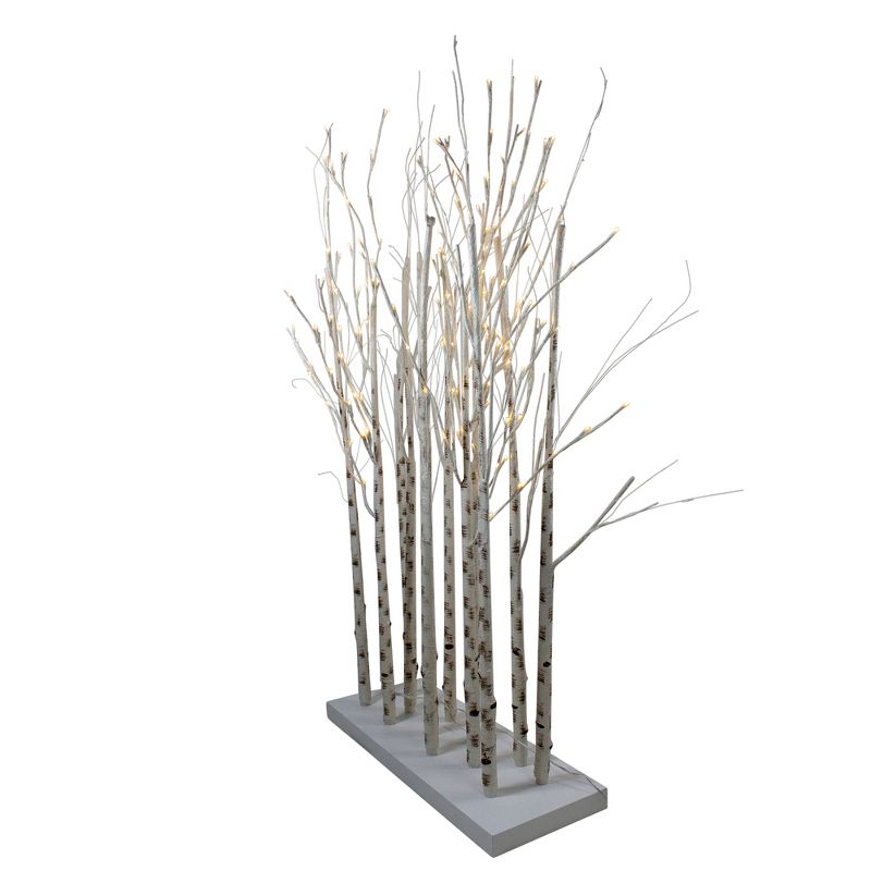 Northlight 4' LED Lighted White Birch Twig Tree Cluster Outdoor Christmas Decoration, 3 of 5