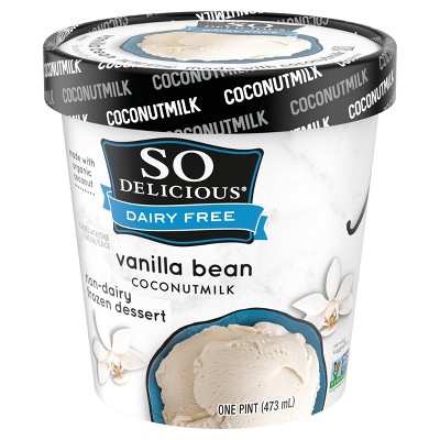 So Delicious Dairy Free Vanilla Bean Coconut Milk Frozen Dessert - 16oz