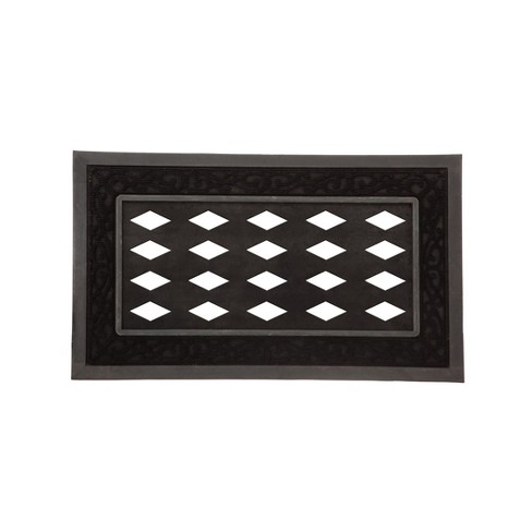 Evergreen Black Scroll Sassafras Floor Mat Indoor Outdoor Rubber Tray  18x30 Fits Sassafras Inserts 10x22 Black : Target
