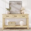 54‘’ Entryway Console Table，3 Drawer Farmhouse Entryway Table , Open Shelf, Behind Couch Entry Foyer Hallway Storage, for Entrance, Living Room - 3 of 4