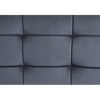 Simple Relax Velvet Ottoman with Metal Legs in Gray and Sandy Gray - 3 of 4