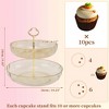 Unique Bargains 2 Tier Cupcake Stand Holder with Tiered Tray for Donut Fruits 10.24"x9.65" - 2 of 4