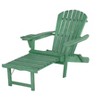 Jiallo Oceanic Collection Adirondack Chaise Lounge Chair Foldable, cup and glass holder, built in ottoman, Set of 2 - 2 of 4