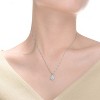 Guili Sterling Silver 14K Gold Plated Round-Cut CZ Stud Pendant Necklace in White or Gold, Refined & Elegant Sparkle for Every Look. - 3 of 3