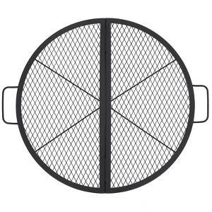 Fire Pit Cooking Grill Grate, X-Marks Fire Pit Grill Cooking Grate, Outdoor Campfire BBQ Grill, Heavy Duty Steel Campfire BBQ Grill - 1 of 4
