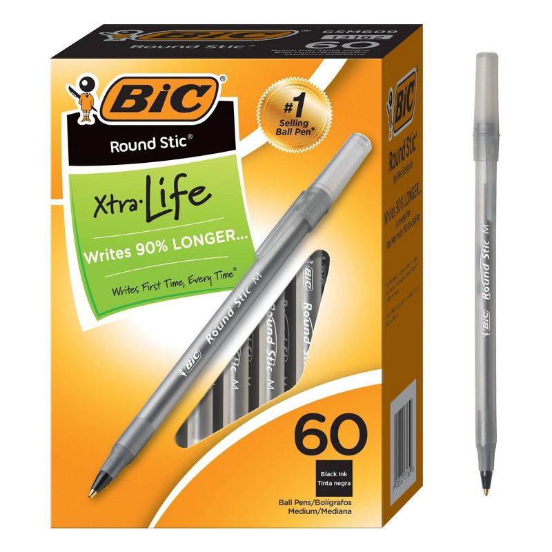 BiC 60pk Ball Pen Stic Refill Black, 1 of 8