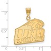 Black Bow Jewelry 14k Yellow Gold Plated Sterling Silver New Hampshire Wildcats NCAA Large Pendant - 2 of 3
