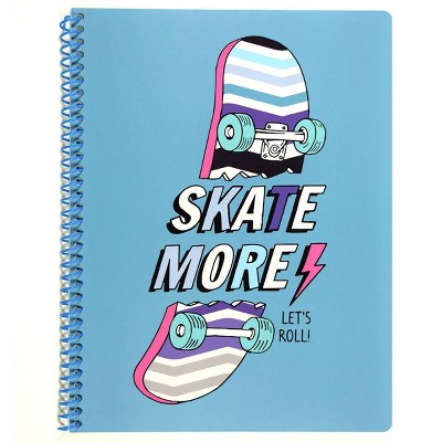 Spiral Notebook 1 Subject Wide Ruled Skate & Game Skate More - Top Flight