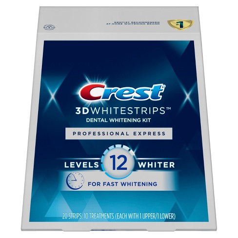 Crest 3D Dental Whitening Strips Enamel Safe Removes Tough Set-In