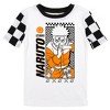 Naruto Classic Naruto Uzumaki Youth Boy's Black & White Checkered Short Sleeve Shirt & Sleep Pants Set - 2 of 4