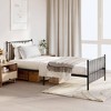 vidaXL Black Metal Single Bed Frame - Sturdy Steel Construction, with Functional Headboard and Footboard - 2 of 4