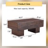 FURNIinspire Coffee Tables 43.3 Inch Modern Coffee Table Living Room Furniture, Rectangular Sofa Table, Center Table, Brown, 43.3"*21.6"*17.2" - 3 of 4