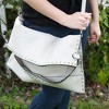 Pavilion Gift Company - Lorin Gray - Gray Studded Slouch Bag - Handbags - 3 of 4