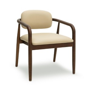 Betsy Vegan Leather Dining Chair in Taupe - 1 of 4