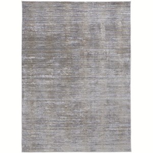 HomeRoots 8' X 10' Taupe Silver and Tan Abstract Power Loom Non Skid Area Rug - 1 of 3