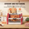 VEVOR Shawarma Grill Machine, Chicken Shawarma Cooker Machine Countertop, Electric Stainless Steel Broiler Gyro Rotisserie Oven Doner Kebab Machine - 3 of 4