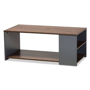 Thornton Wood Storage Coffee Table: Modern Living Room Furniture - Baxton Studio - 1 of 4