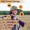 Tirrinia Womens Mens Camouflage Printed Wide Brim Sun Hat, Safari Sun Hat with Adjustable Drawstring, Lightweight Breathable Outdoor Hats - 3 of 4