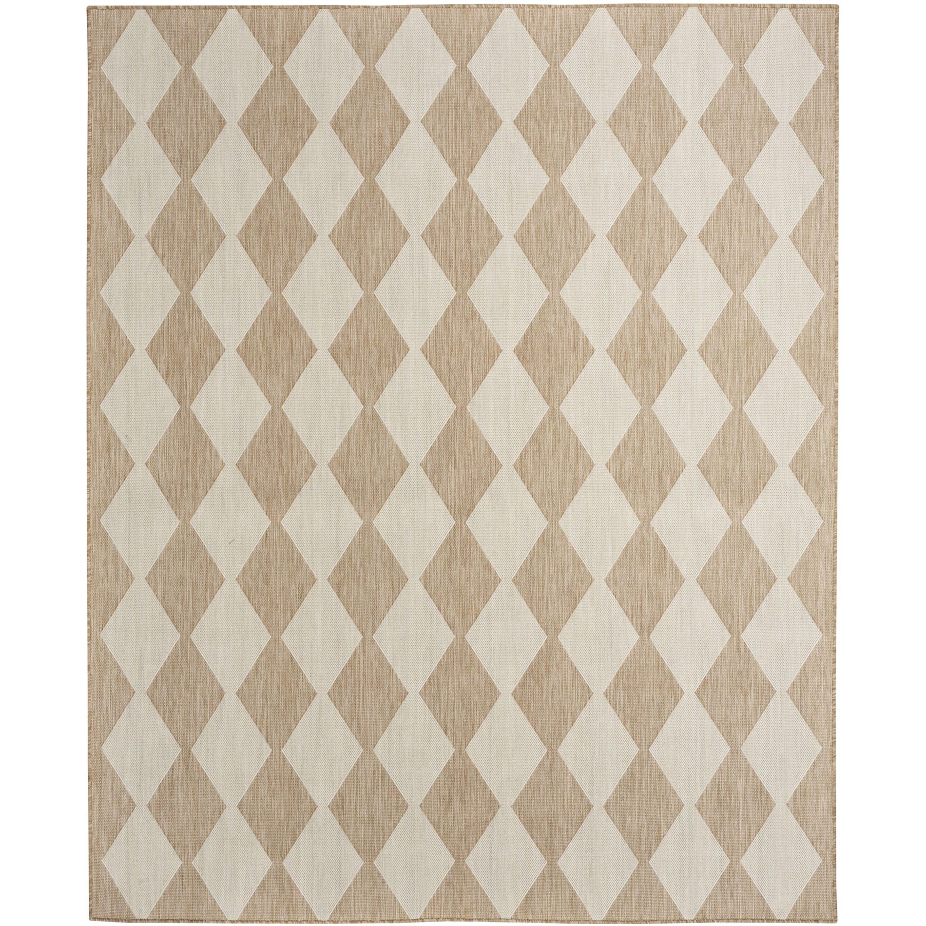 Nourison Positano 5' x 7' Jute Diamond Modern Flatweave Indoor/Outdoor Rug