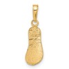 Black Bow Jewelry 14k Yellow Gold Textured Flip Flop Pendant - 3 of 4