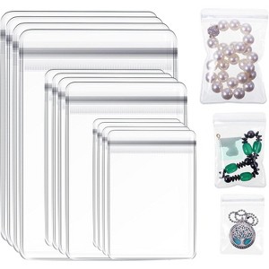 120-Piece Clear PVC Jewelry Bags, 3-Size Anti-Tarnish Zipper Pouches for Rings, Earrings & Storage - 1 of 4