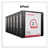 Universal Slant D-Ring View Binder, 3 Rings, 2" Capacity, 11 x 8.5, Black, 6/Carton - 3 of 4