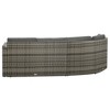 vidaXL Patio Sofa Set of 4 Gray PE rattan Large Waterproof materials - 4 of 4
