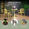 WestinTrends Playa Outdoor Modern Stackable Patio Dining Armchairs (Set of 2) - 4 of 4
