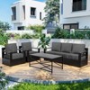 UPTIOT 4-Piece Outdoor Patio Conversation Set - 3 of 4