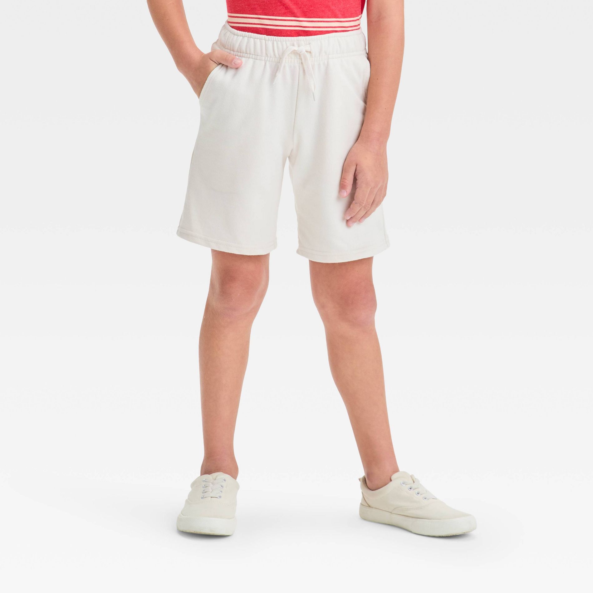 Boys' Pull-On 'At the Knee' Knit Shorts - Cat & Jack™ Beige