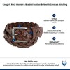 Cowgirls Rock Women's Braided Leather Belt with Contrast Stitching - 4 of 4