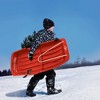 Snow Joe Plastic Snow Sled, 34” Sledding Toboggan Board w/ Handles, SJ-SLD34-RED - 4 of 4