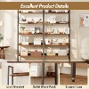 5 Tier Bookcase with Open Display Shelf, Vintage Industrial Style Display Shelf with Metal Frame for Living Room, Bedroom, Office - 3 of 4