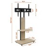 Mobile TV Stand for 32-75 Inch with Adjustable Shelf & Lockable Rolling Wheels,Floor Stand for Living Room Office-Baofuwish - 4 of 4