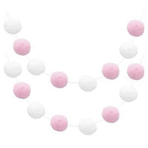 Unique Bargains Colorful Felt Ball Flexible Wear-resistant Pom Pom Garland 2 Pcs - 1 of 4