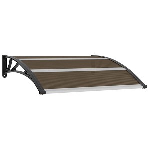 vidaXL Door Canopy Black 47.2"x39.4" PC - 1 of 4