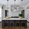 CityFurn 1-Light Cylinder Glass Pendant for Kitchen Island - 2 of 4