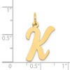 Black Bow Jewelry 14k Yellow Gold Madison Collection LG Classic Script Initial K Pendant - 4 of 4