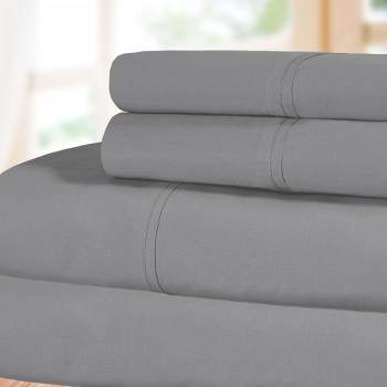 Superior 300 Thread Count Modal from Beechwood Solid Bed Sheet Set White / Queen