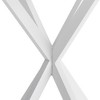 CENGHU Modern Cross Leg Round Dining Table with Marble Top, Occasional Table, Two Piece Removable Top for Dining Room, Kitchen, Office, Living Room - 3 of 4