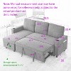 78.5" Corduroy/Linen Upholstered L-Shaped Sleeper Sofa with Pullout Bed, Storage Space, Cup Holders and Side Pocket, 4L -ModernLuxe - 4 of 4