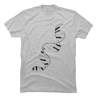 Men's Design By Humans DNA Piano By Tobiasfonseca T-Shirt
