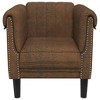 vidaXL Sofa Chair Brown Faux Suede Leather - 4 of 4