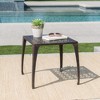 Maggift Patio End Tables Accent Side End Table for Outdoor and Indoor, Garden, Backyard Use, Special Design, Brown, 18.25"*18.25"*17" - 4 of 4