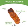 MON2SUN Rawhide Free Dog Treats, 3 Inch Triple Flavor Chicken Wrapped Duck and Beef Rolls for Small Dogs, Healthy Snacks, 13.23oz - 4 of 4
