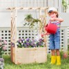 Tangkula 2PCS Wooden Raised Garden Bed/ Lattice Trellises Hanging Roof Drainage Outdoor - 2 of 4