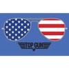 Men's Top Gun American Flag Aviator Sunglasses Logo T-Shirt - 2 of 4