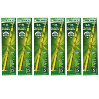 Ticonderoga® No. 2 Pencils, Unsharpened, 12 Per Pack, 6 Packs